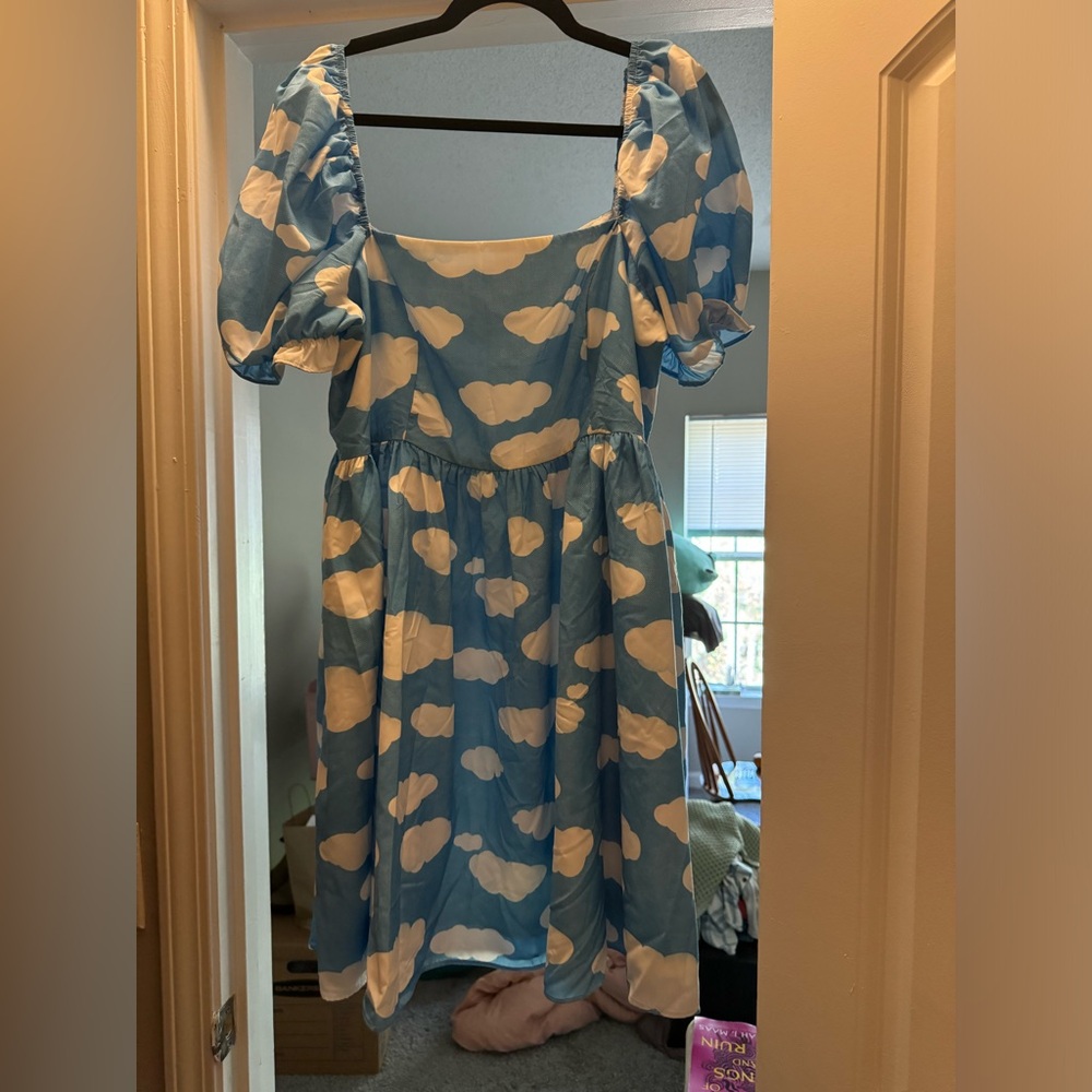 Puff sleeve cloud dress.